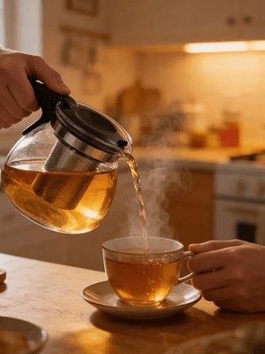 Tetera de vidrio con infusor acero inoxidable 1500ml