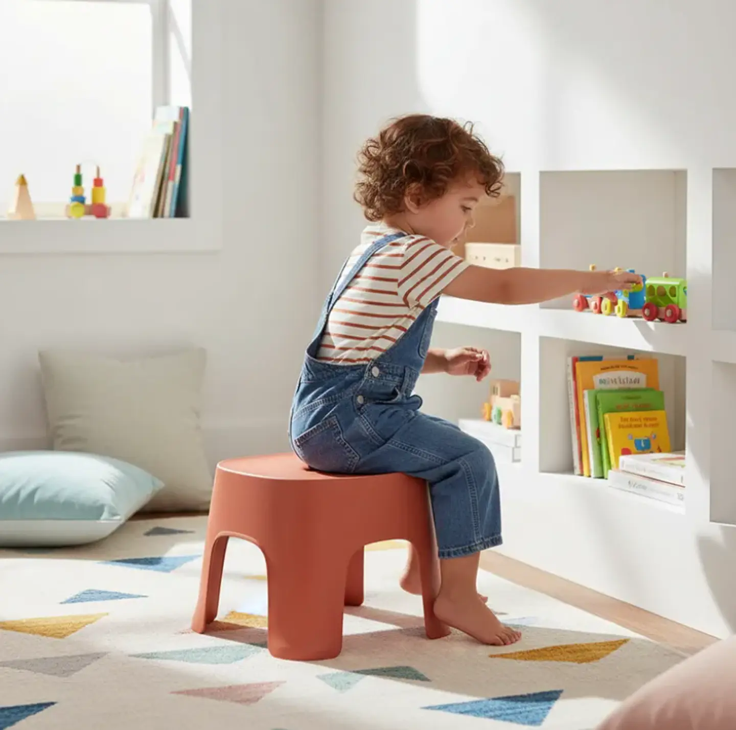 Taburete Plástico Bajo Multiuso Para Niños  5
