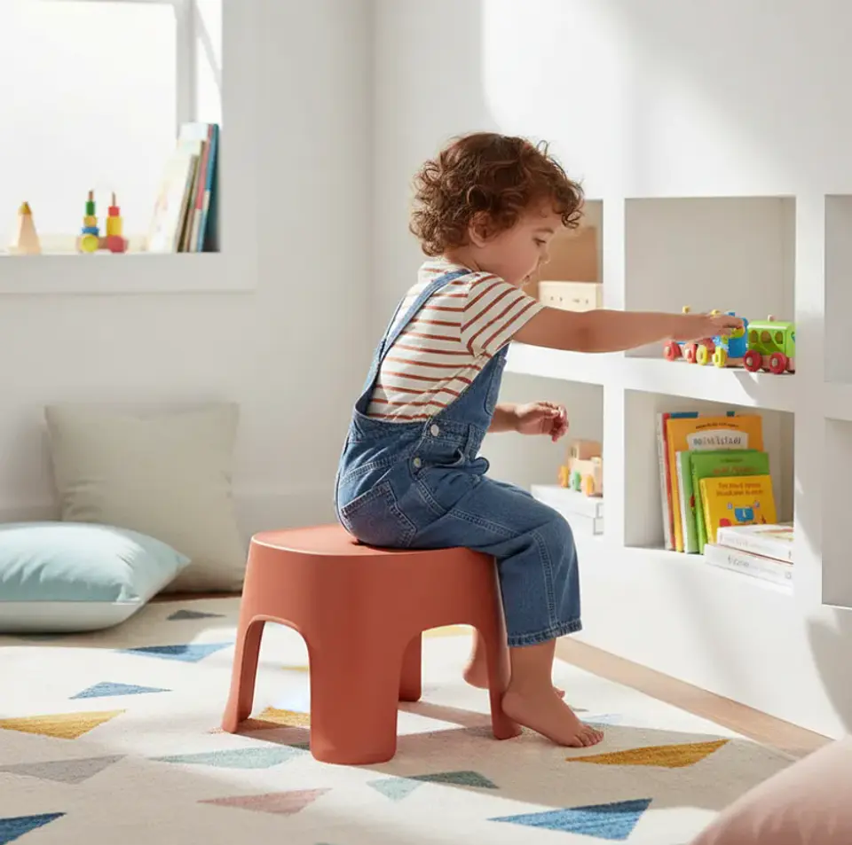 Taburete Plástico Bajo Multiuso Para Niños  5