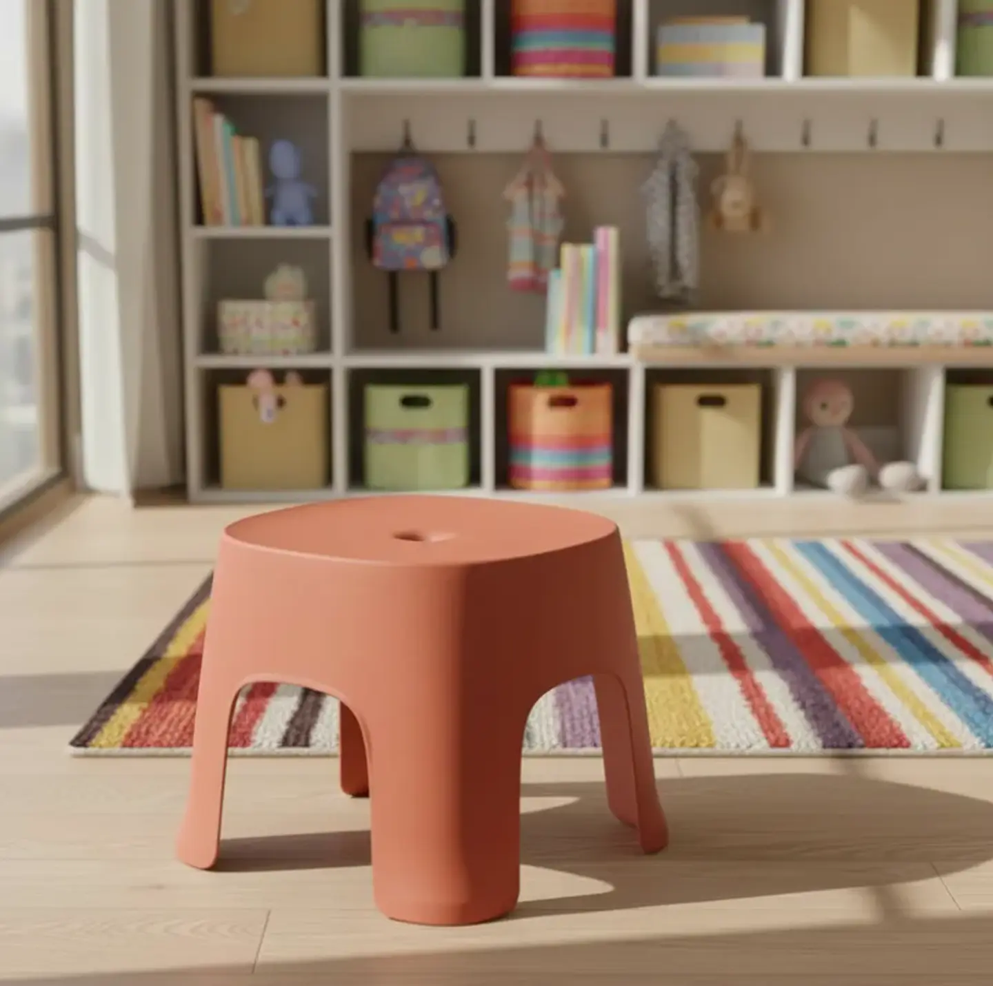 Taburete Plástico Bajo Multiuso Para Niños  1