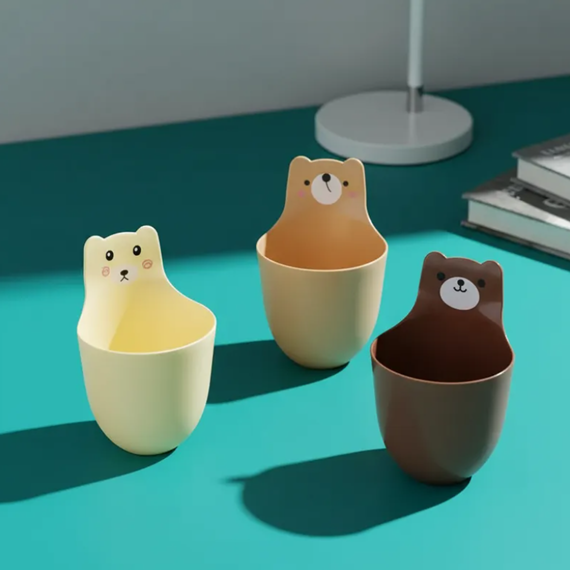 Organizador De Oso De Escritorio De Plastico 3psc 4