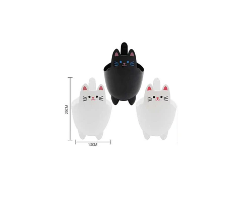 Porta Lápices Organizador Escritorio Diseño Gato Kawaii 20cm