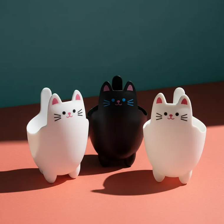 Porta Lápices Organizador Escritorio Diseño Gato Kawaii 20cm 4