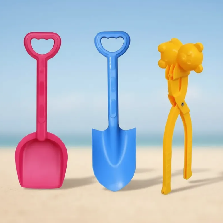Set Juguetes Playa Nieve 2 Palas + Pinza Molde Oso Plástico 4