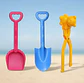 Set Juguetes Playa Nieve 2 Palas + Pinza Molde Oso Plástico - Miniatura 4