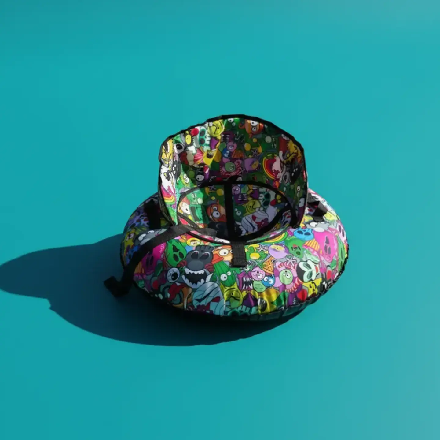 Deslizador Inflable Nieve 100cm con Respaldo y Manillas 4