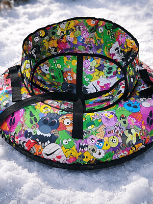 Trineo Inflable Para Nieve 80cm Con Asiento Y Manillas