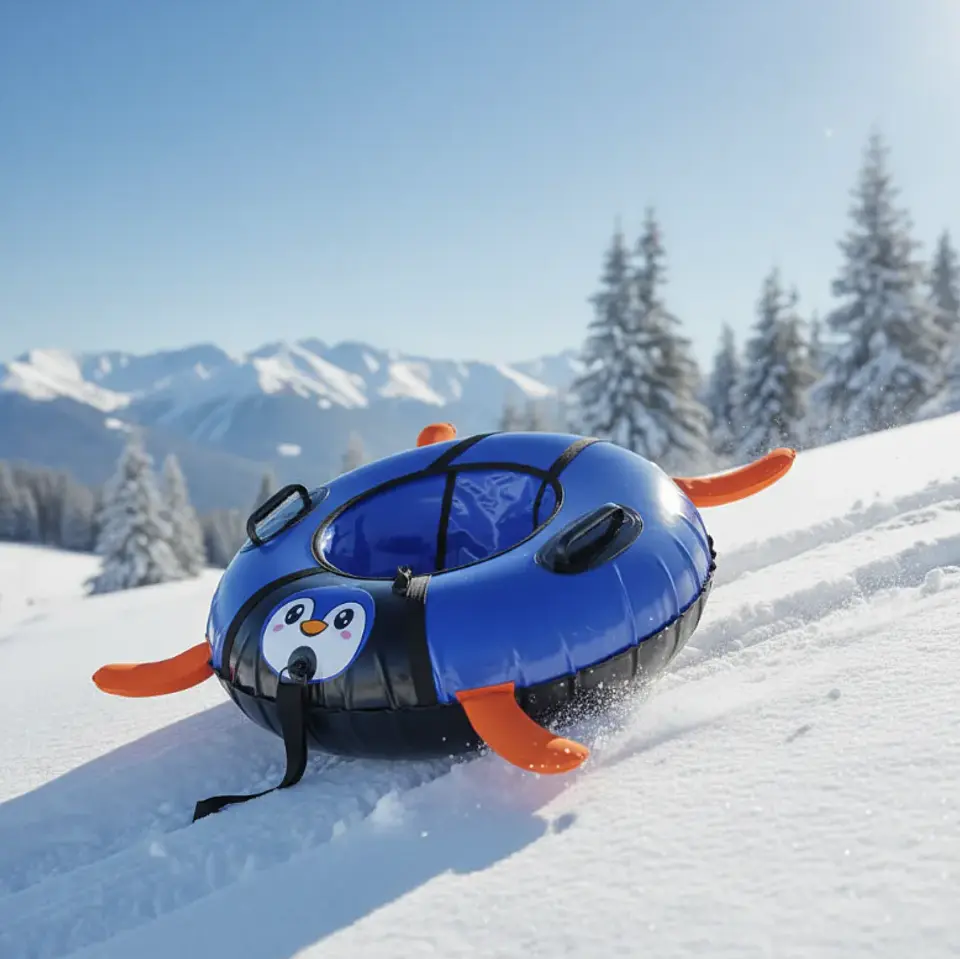 Trineo inflable  90cm con asas para nieve 4