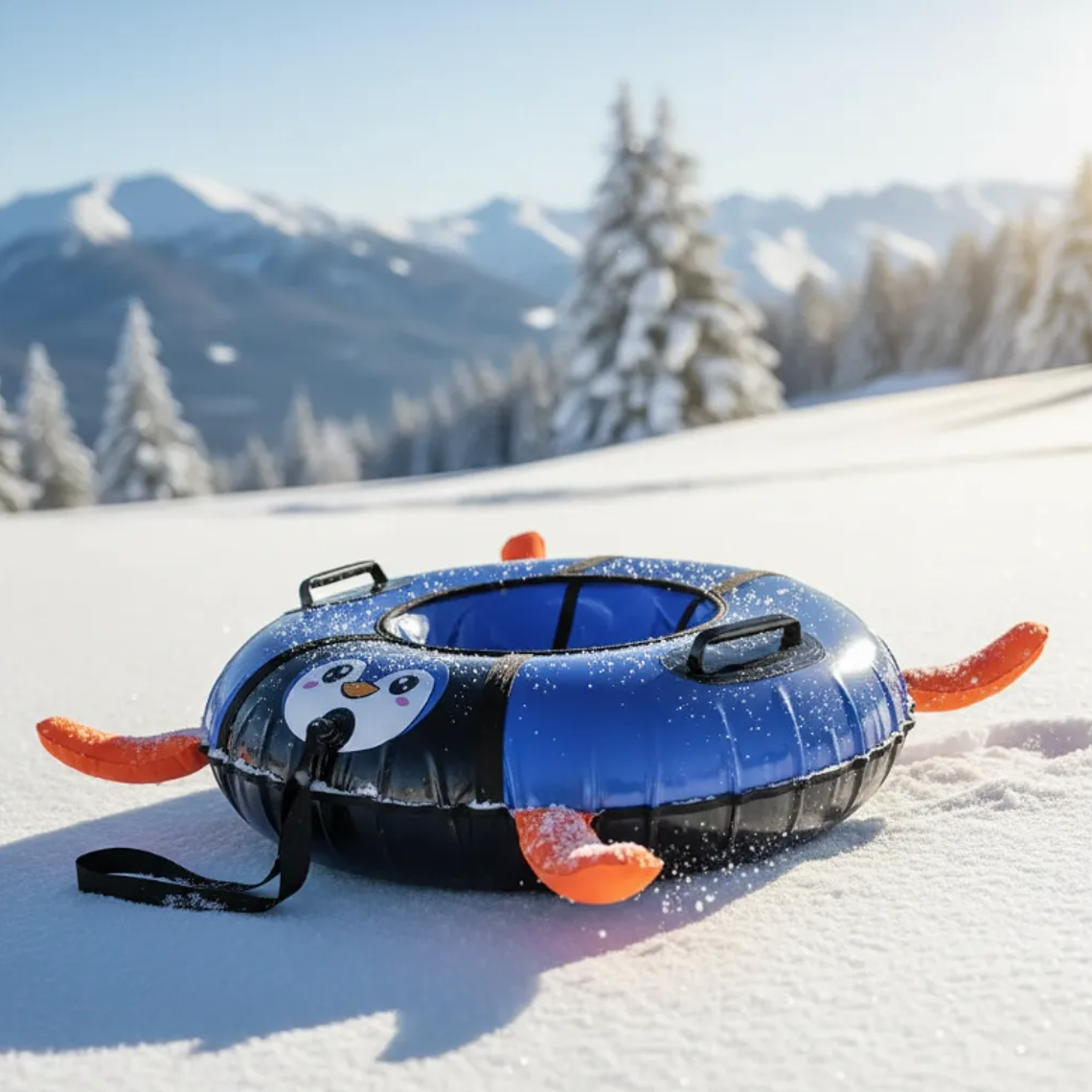 Trineo inflable  90cm con asas para nieve 1