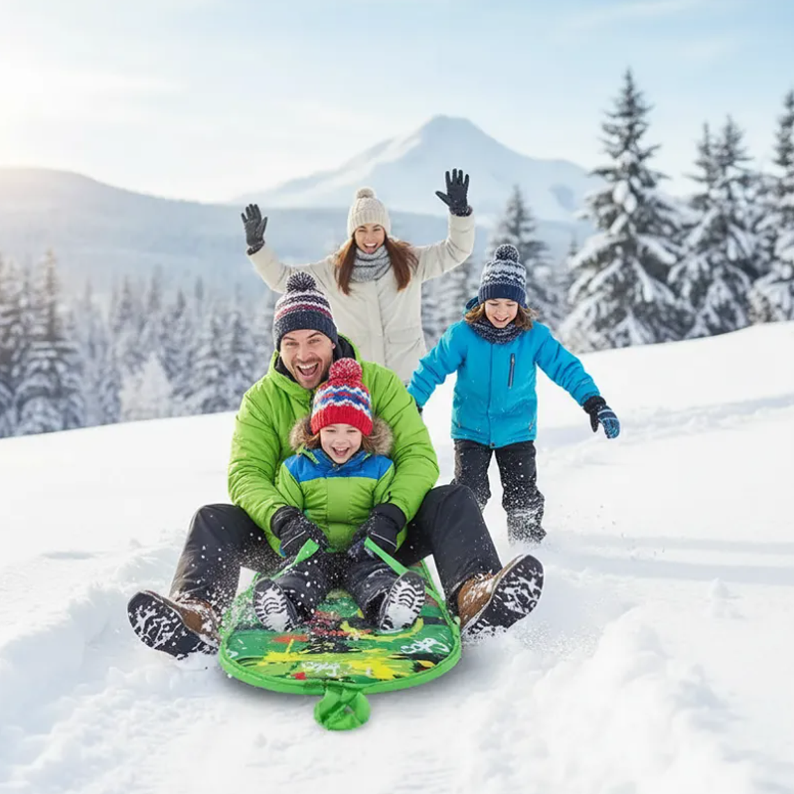 Deslizador Trineo Para La Nieve Adultos Y Niños Entretenido 4