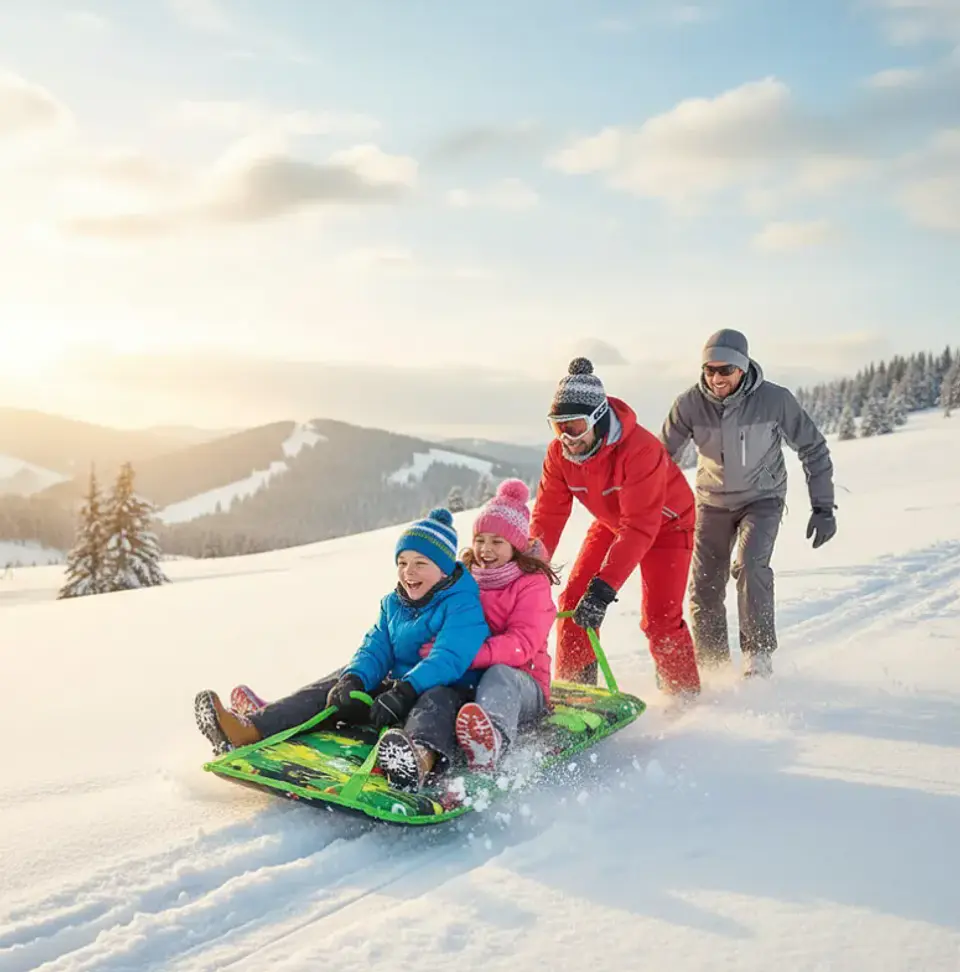 Deslizador Trineo Para La Nieve Adultos Y Niños Entretenido 8