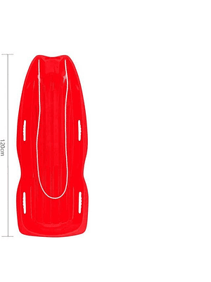 Trineo Plástico Deslizador Para Nieve 120cm Con Manillas