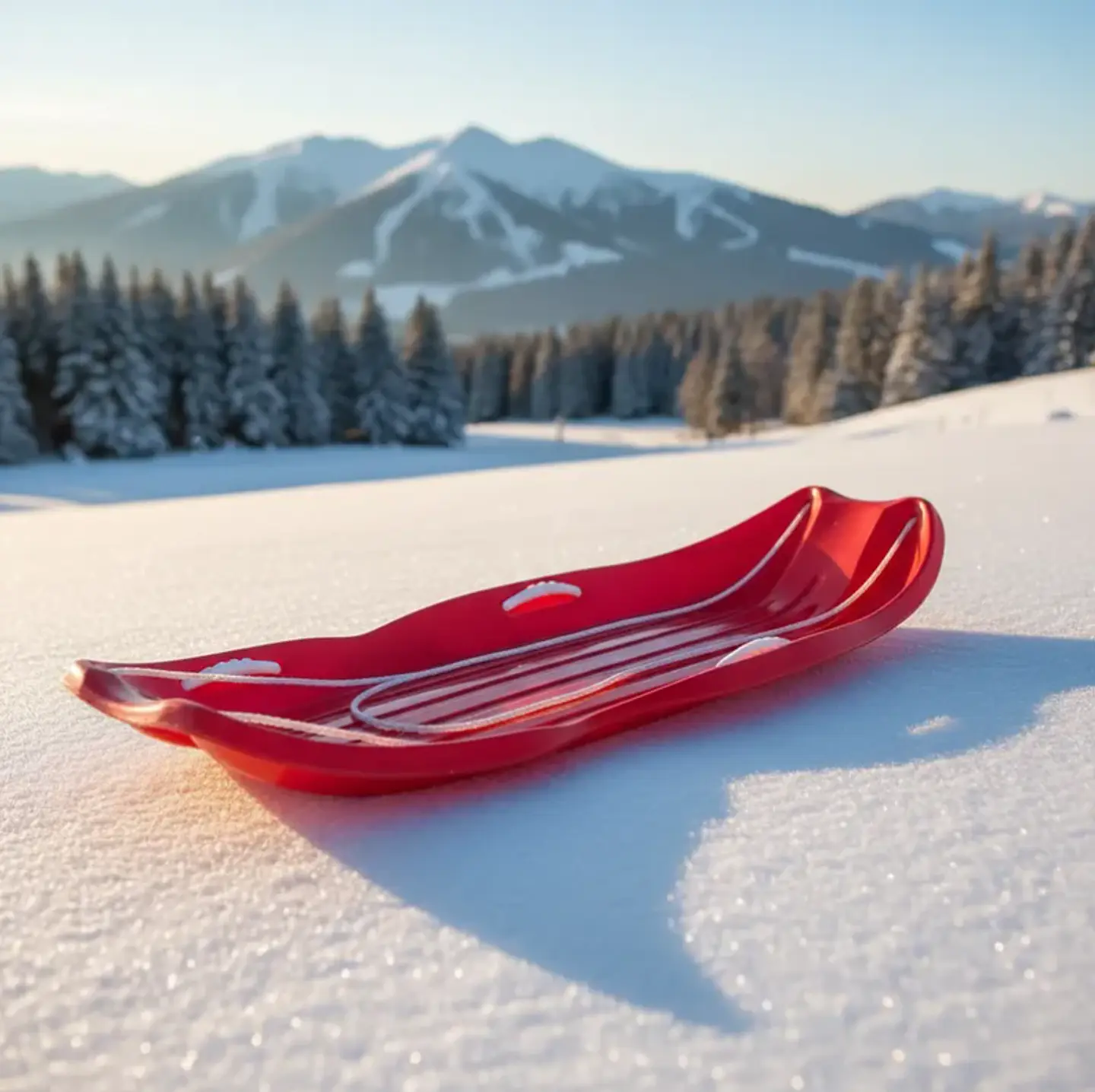 Trineo Plástico Deslizador Para Nieve 120cm Con Manillas 6