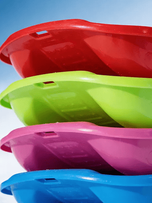 Trineo Plástico Para Nieve Deslizador 100cm Varios Colores