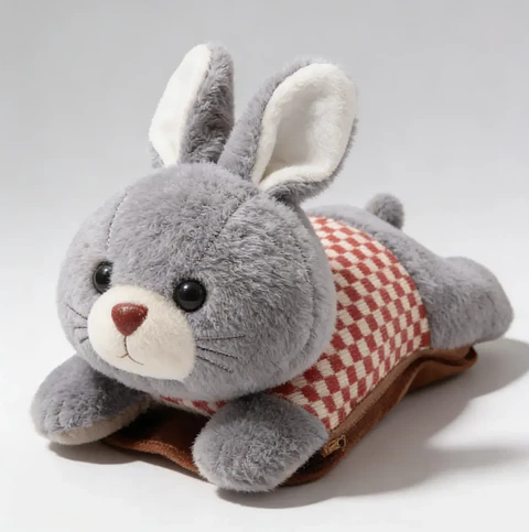 Guatero Eléctrico Peluche Conejo Recargable 25cm