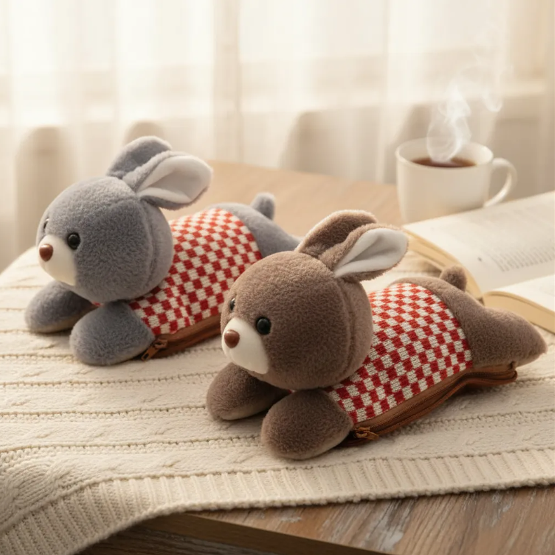 Guatero Eléctrico Peluche Conejo Recargable 25cm 3