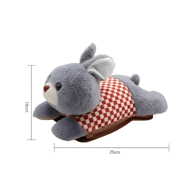 Guatero Eléctrico Peluche Conejo Recargable 25cm 5