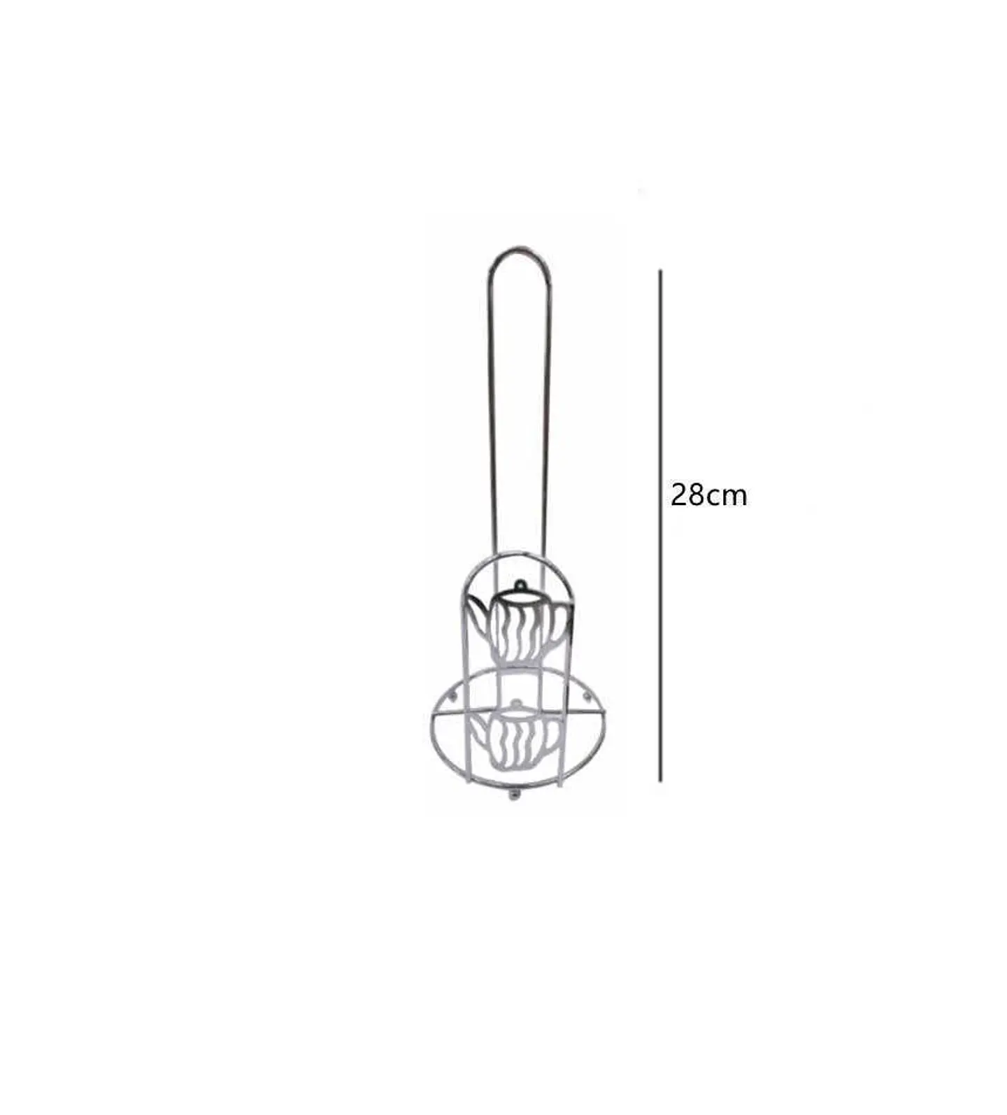 Porta Nova de Cocina Metálico Vertical Diseño Tetera 28cm 3