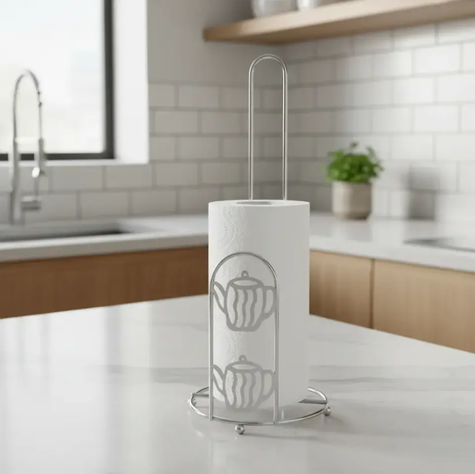 Porta Nova de Cocina Metálico Vertical Diseño Tetera 28cm 2