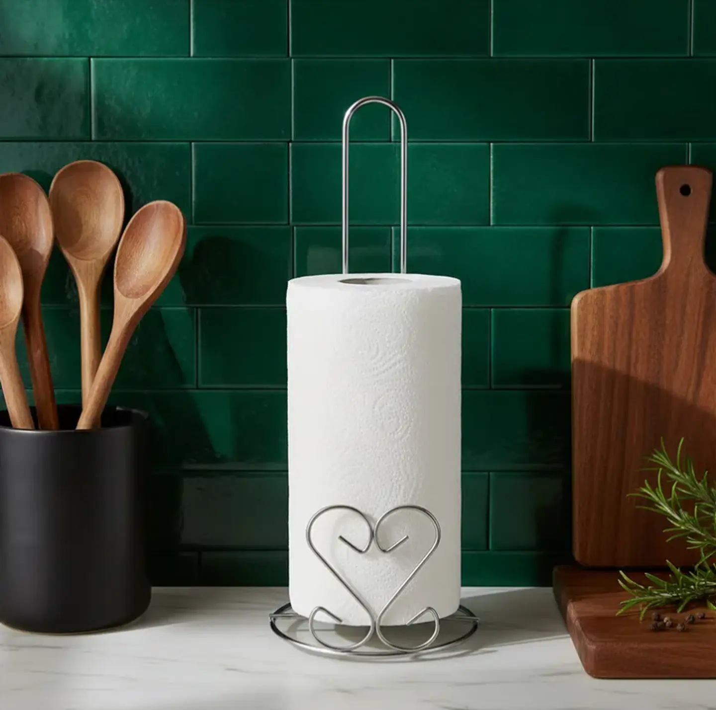Porta Nova de Cocina Metálico Vertical Diseño Corazón 28cm  6