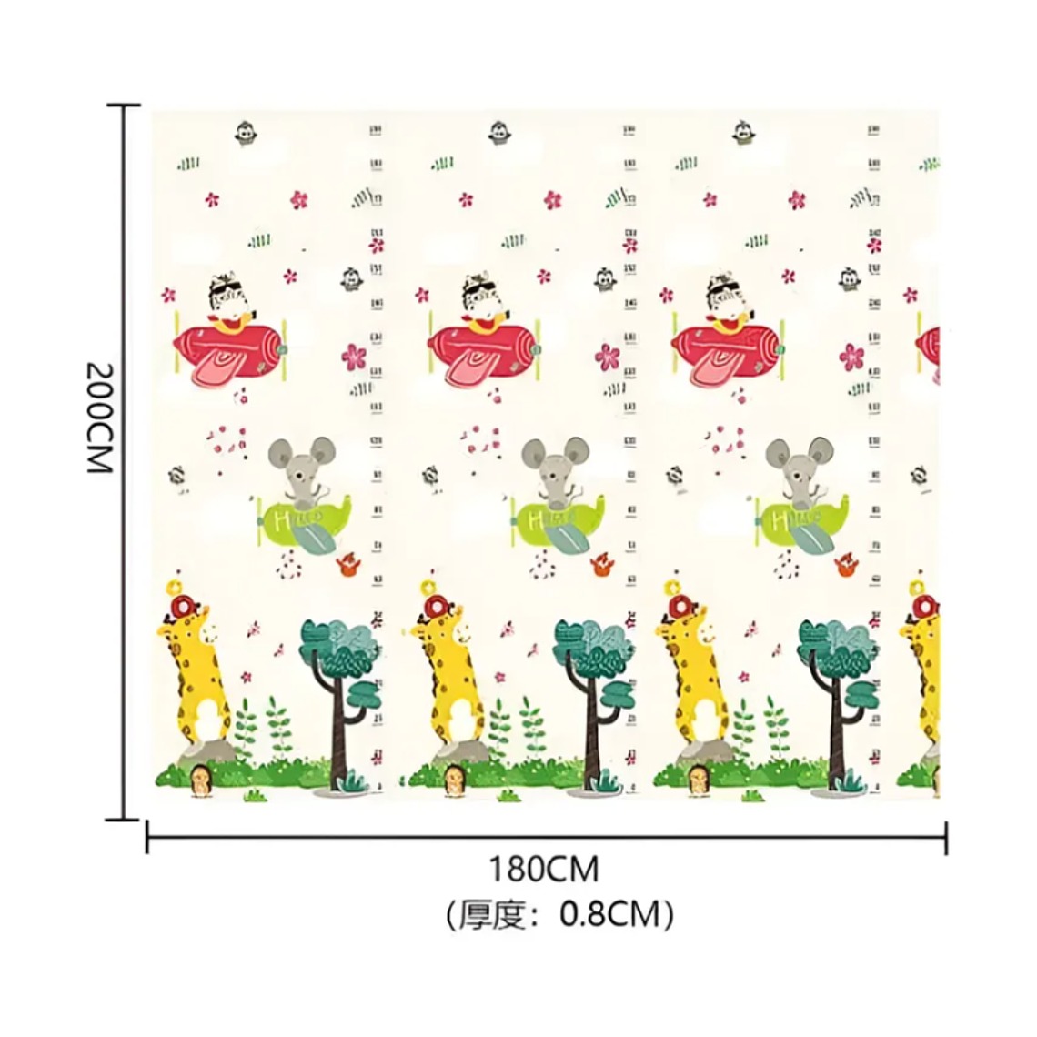 Alfombra Goma Eva Infantil 180x200cm 0.8cm Animales 5