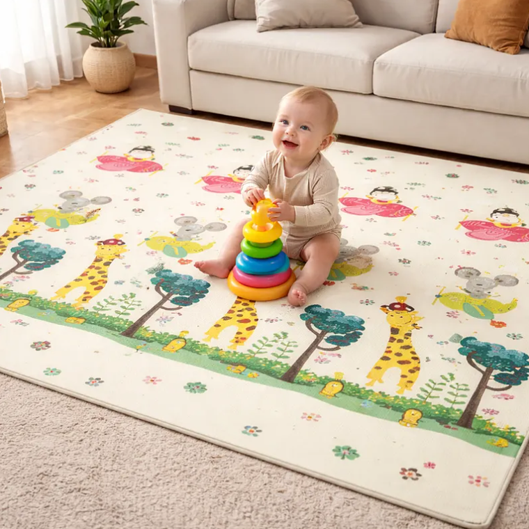 Alfombra Goma Eva Infantil 180x200cm 0.8cm Animales 7