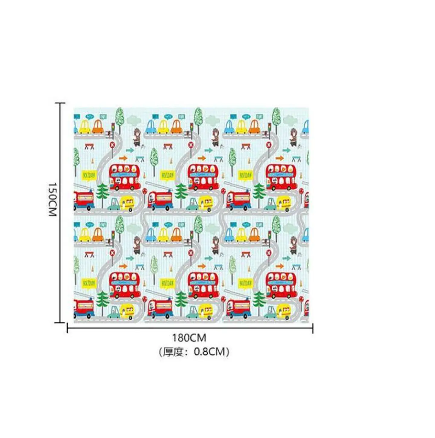 Alfombra De Juegos Plegable Bebé Antigolpes Espesor 0.8cm 3
