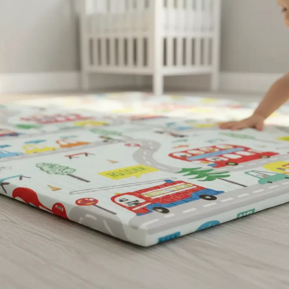Alfombra De Juegos Plegable Bebé Antigolpes Espesor 0.8cm 7