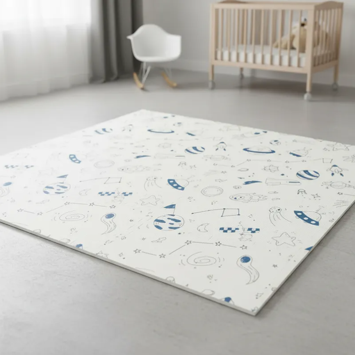 Alfombra Goma Eva Infantil 180x200cm Espacio  1