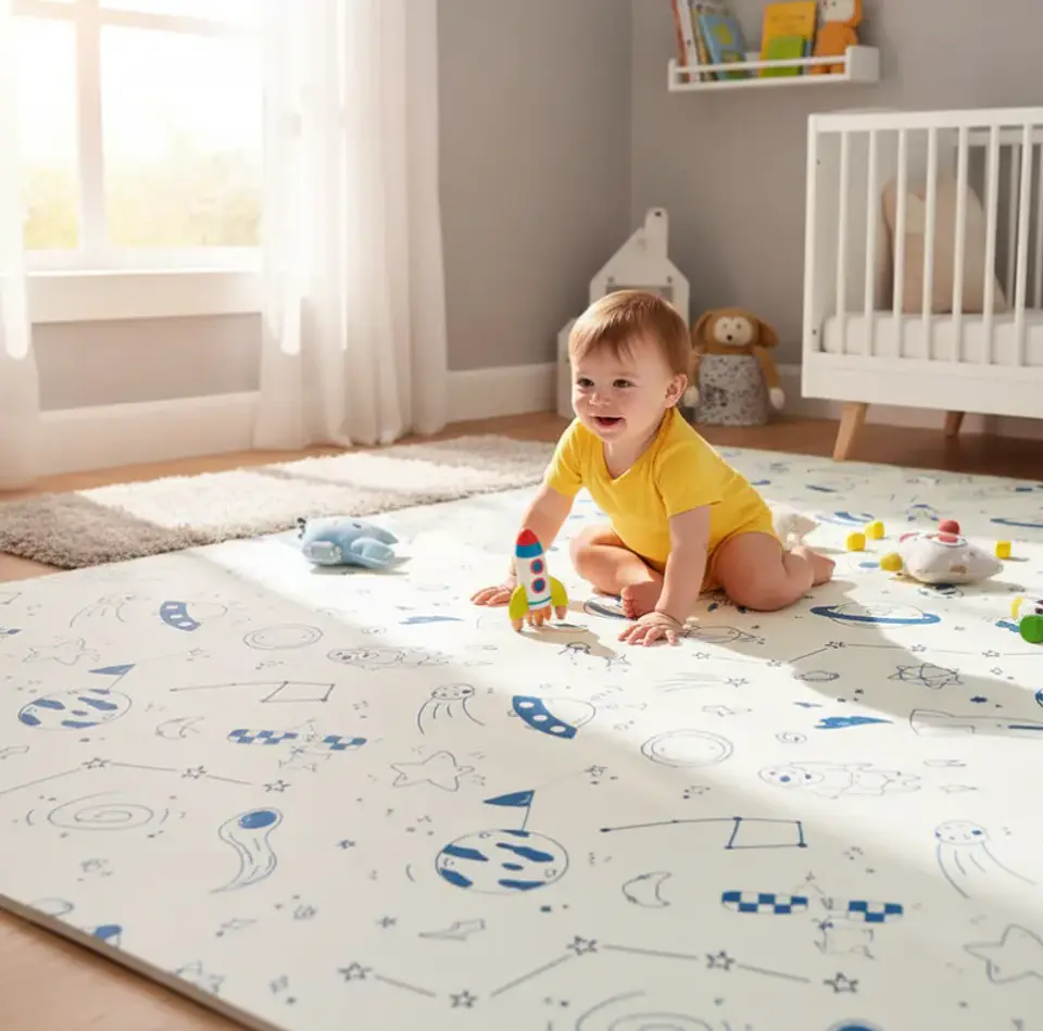 Alfombra Goma Eva Infantil 180x200cm Espacio  2