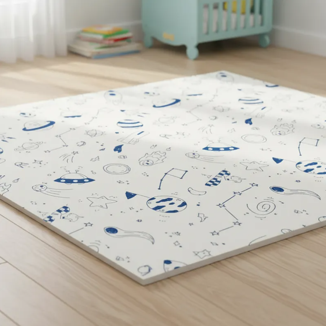 Alfombra Goma Eva Infantil 180x200cm Espacio  4