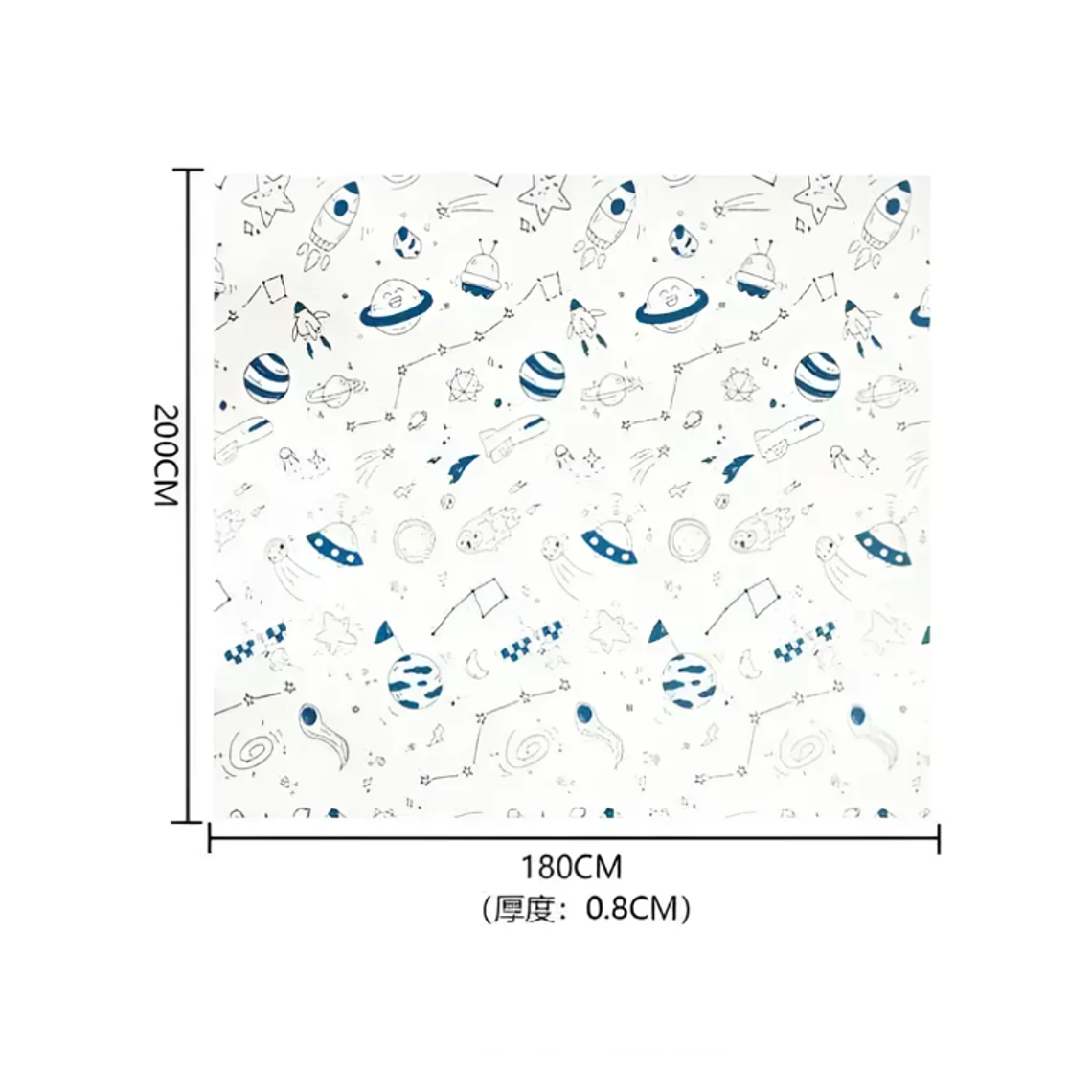 Alfombra Goma Eva Infantil 180x200cm Espacio  5