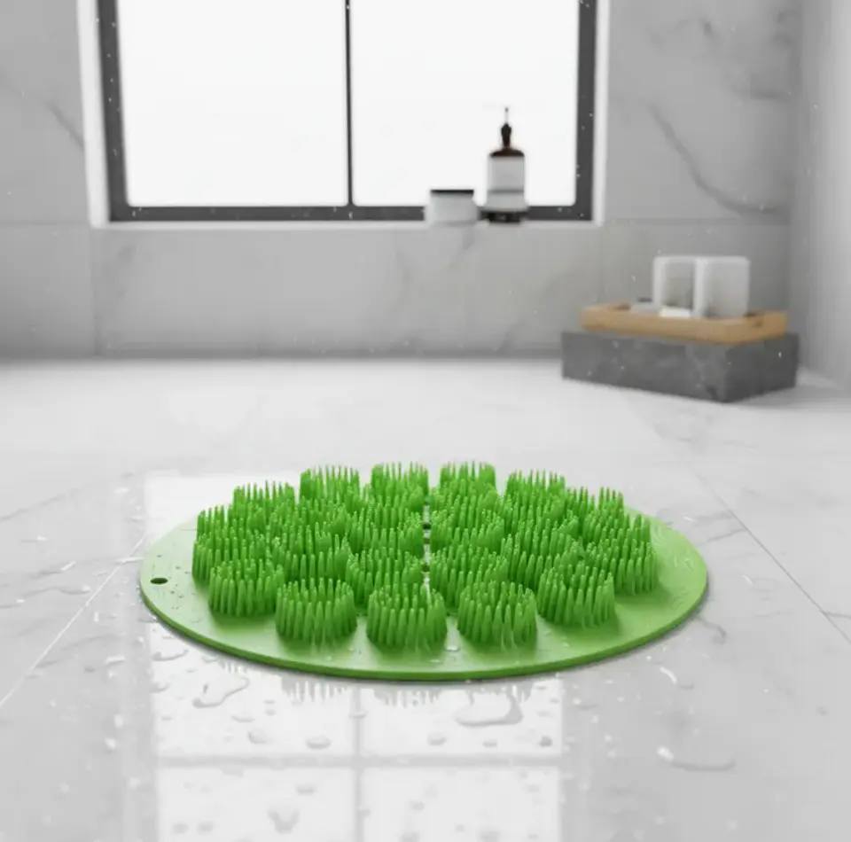 Alfombrilla Masajeadora Limpiadora De Pies Para Ducha Silicona 3