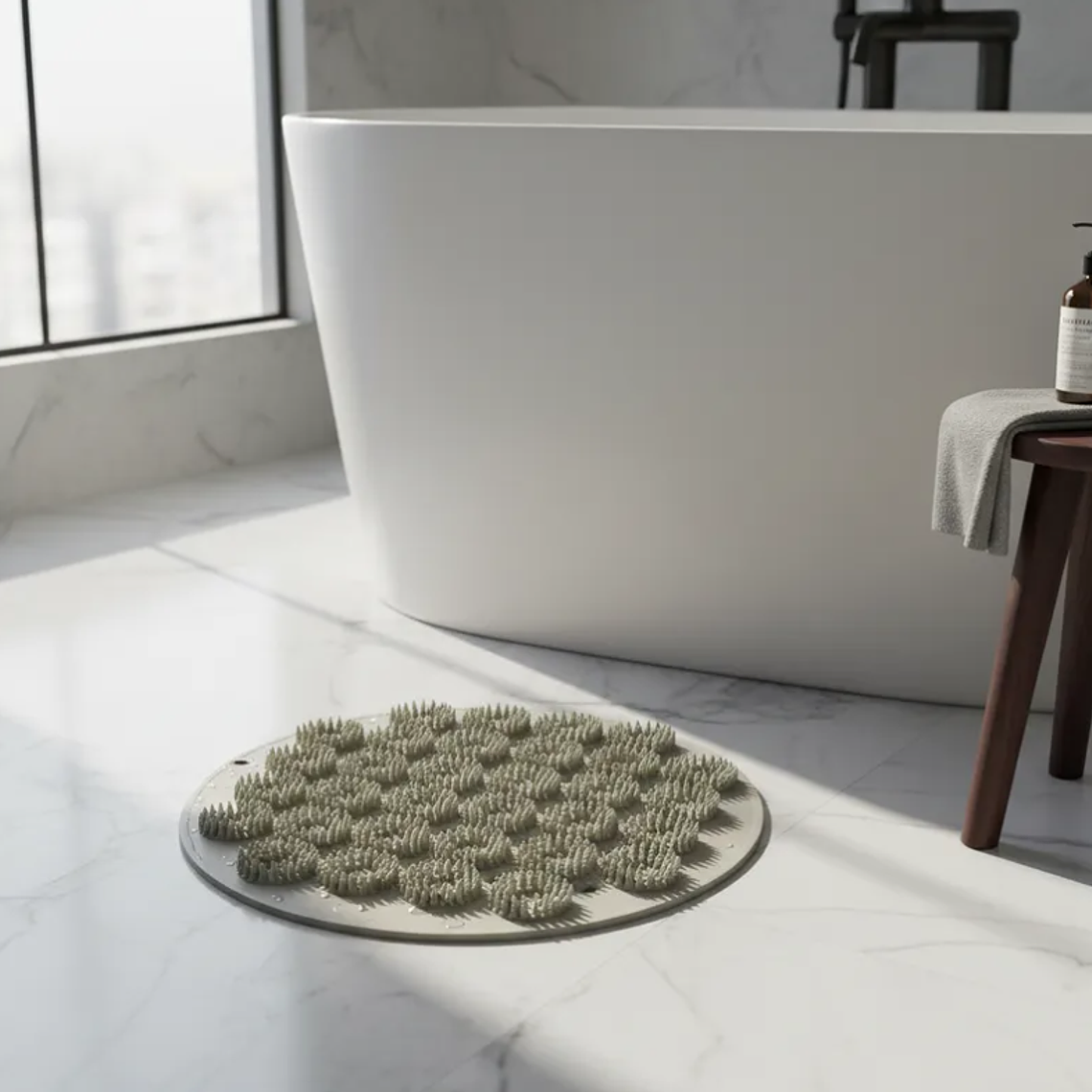 Alfombrilla Masajeadora Limpiadora De Pies Para Ducha Silicona 4