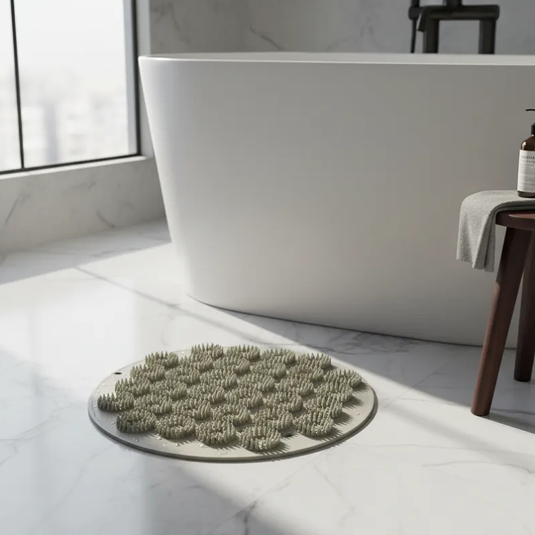 Alfombrilla Masajeadora Limpiadora De Pies Para Ducha Silicona 4