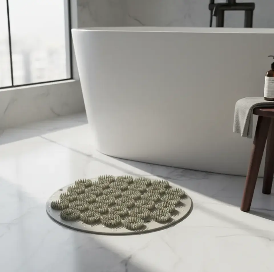 Alfombrilla Masajeadora Limpiadora De Pies Para Ducha Silicona 4
