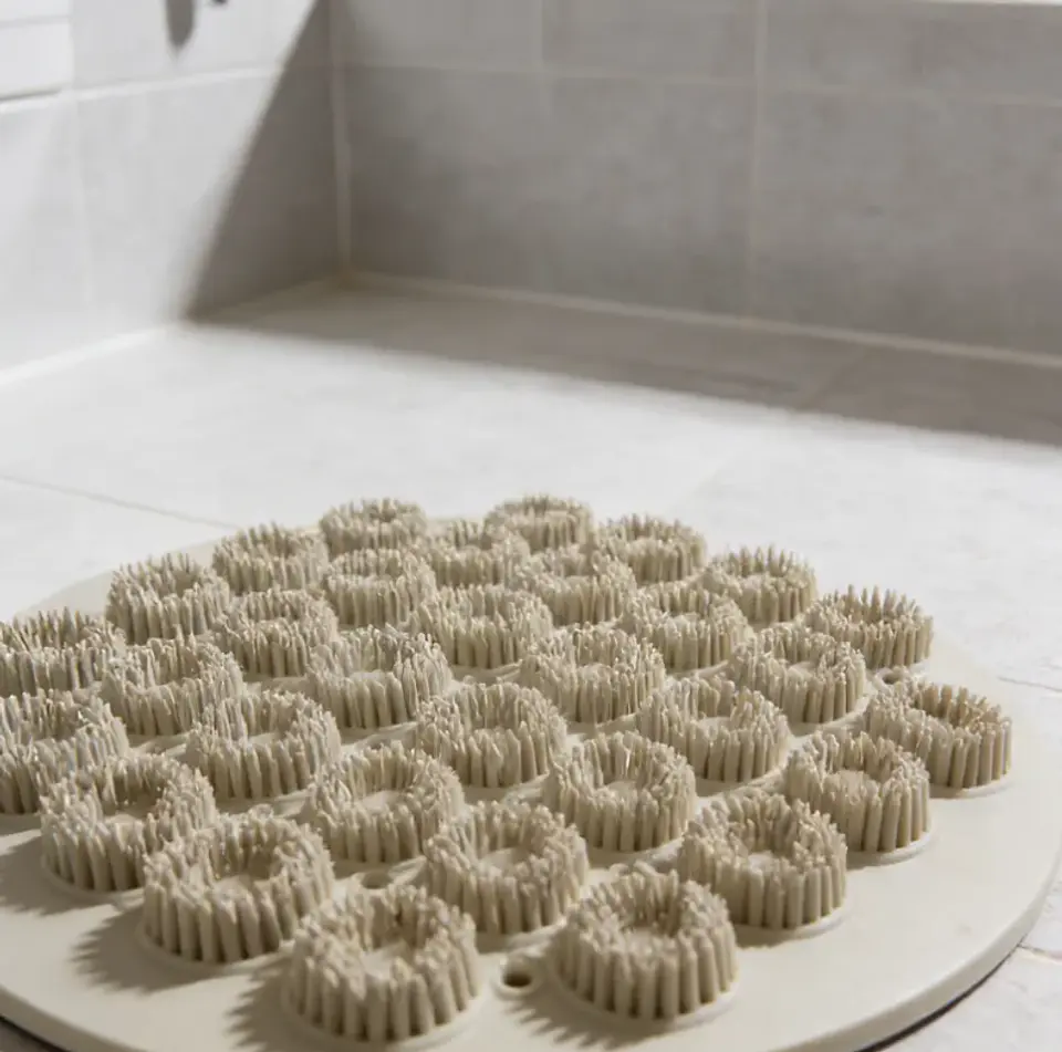 Alfombrilla Masajeadora Limpiadora De Pies Para Ducha Silicona 6