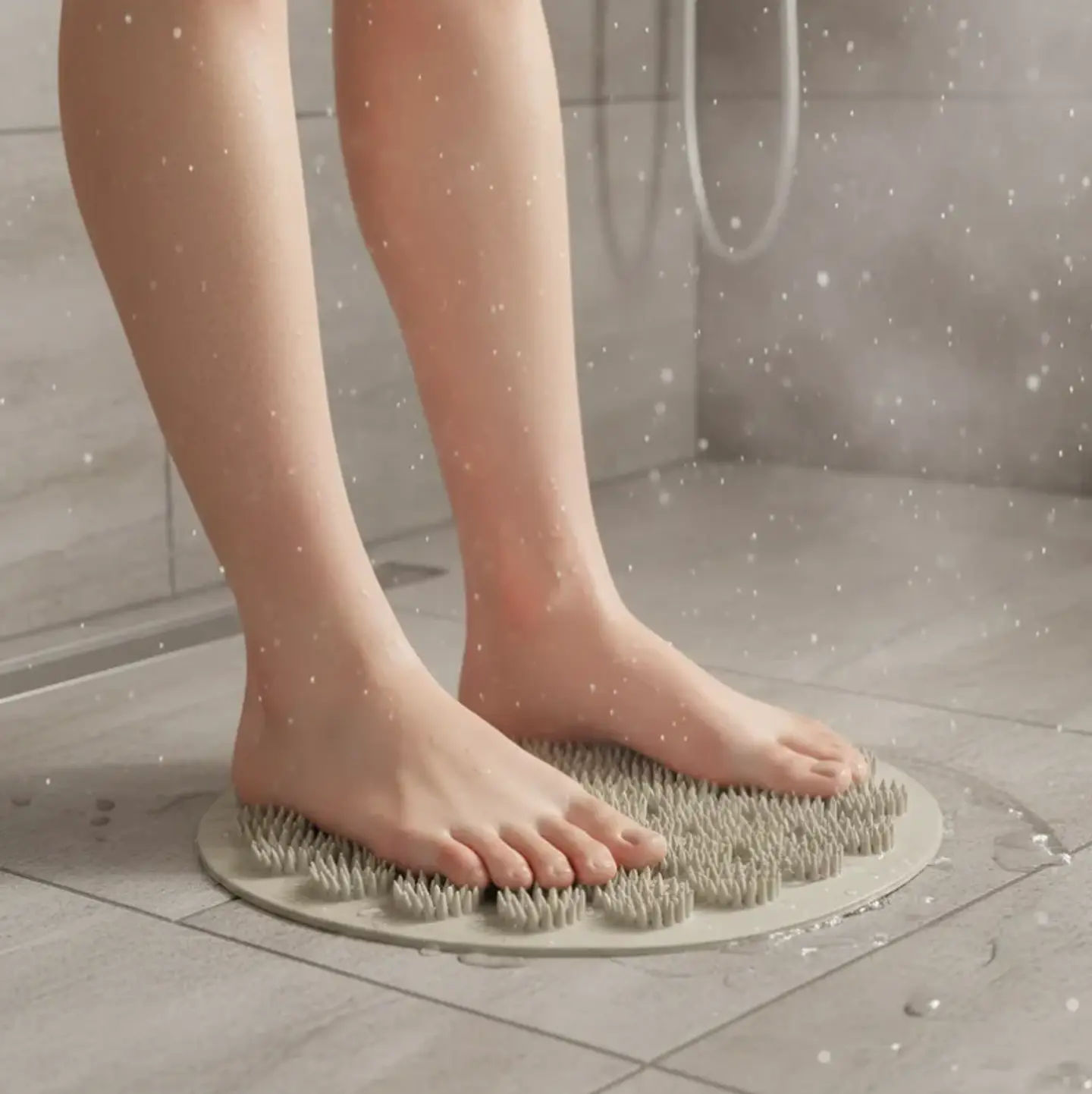 Alfombrilla Masajeadora Limpiadora De Pies Para Ducha Silicona 7