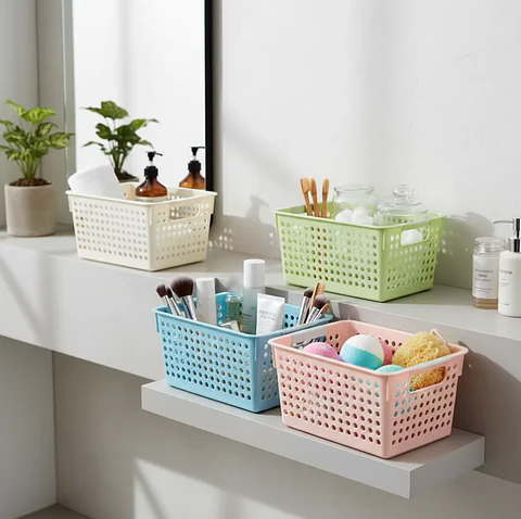 Canasto Organizador Plástico Multiuso 27.5x18.3x14.5cm