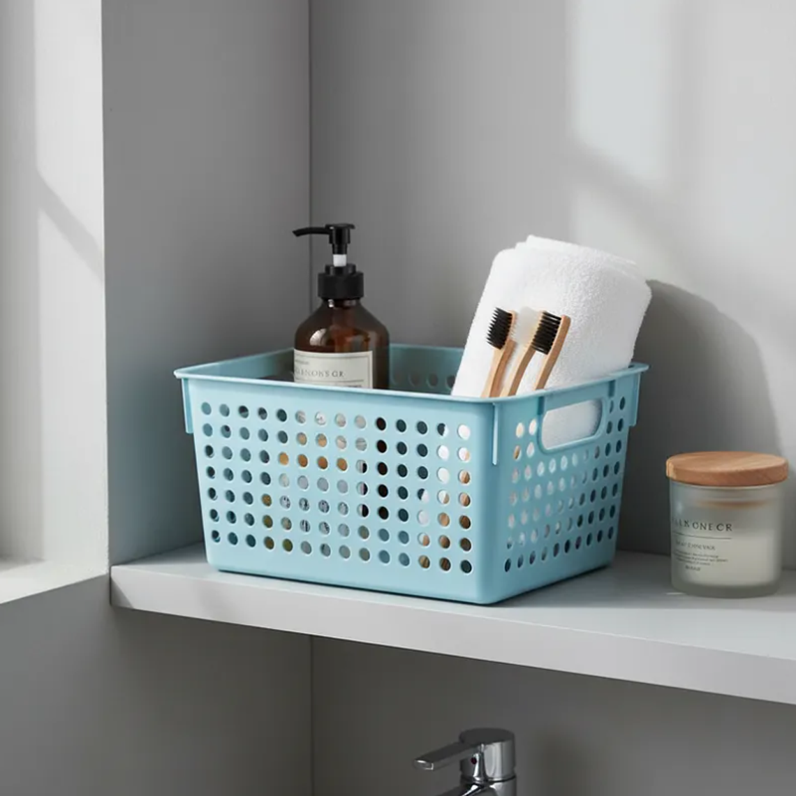 Canasto Organizador Plástico Multiuso 27.5x18.3x14.5cm 6