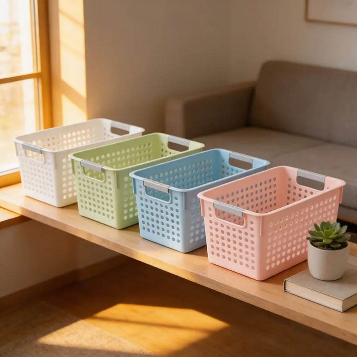 Canasto Organizador Plástico Multiuso 27.5x18.3x14.5cm 5