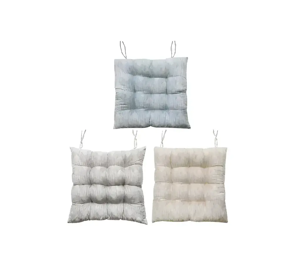 Cojín para silla acolchado capitoné con amarras 40X40CM 4