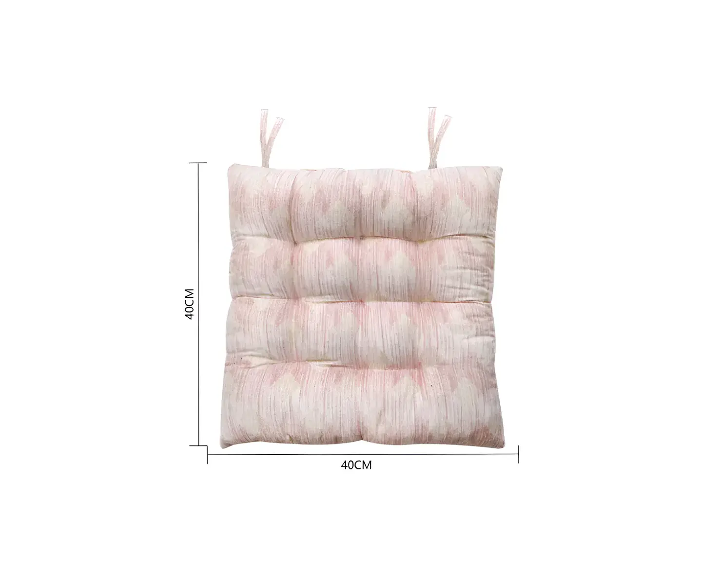 Cojín para silla acolchado capitoné con amarras 40X40CM 5