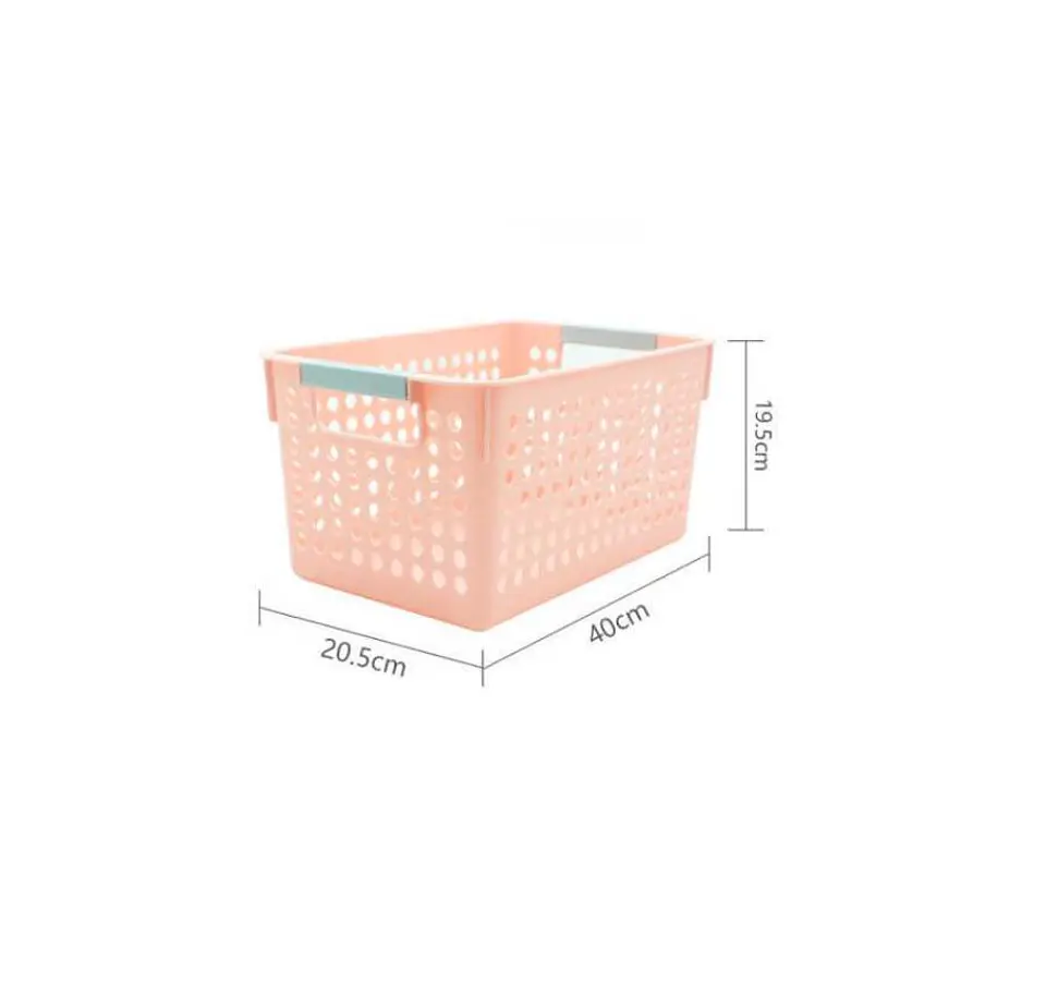 Canasto Organizador Plástico Calado Multiuso 40x20.5x19.5cm 2