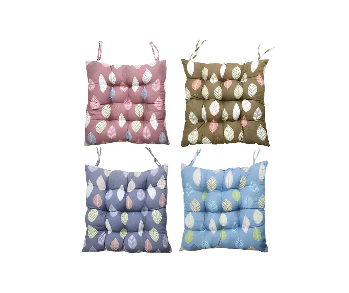 Cojín Para Silla Acolchado Diseño Hojas 40x40cm 6