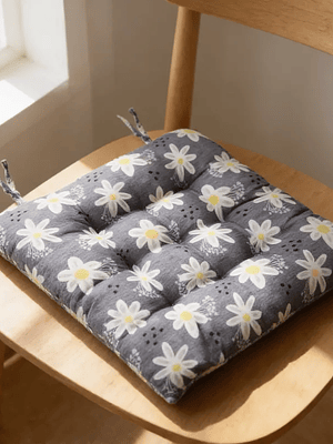 Cojín acolchado para silla 40x40cm estampado con amarras