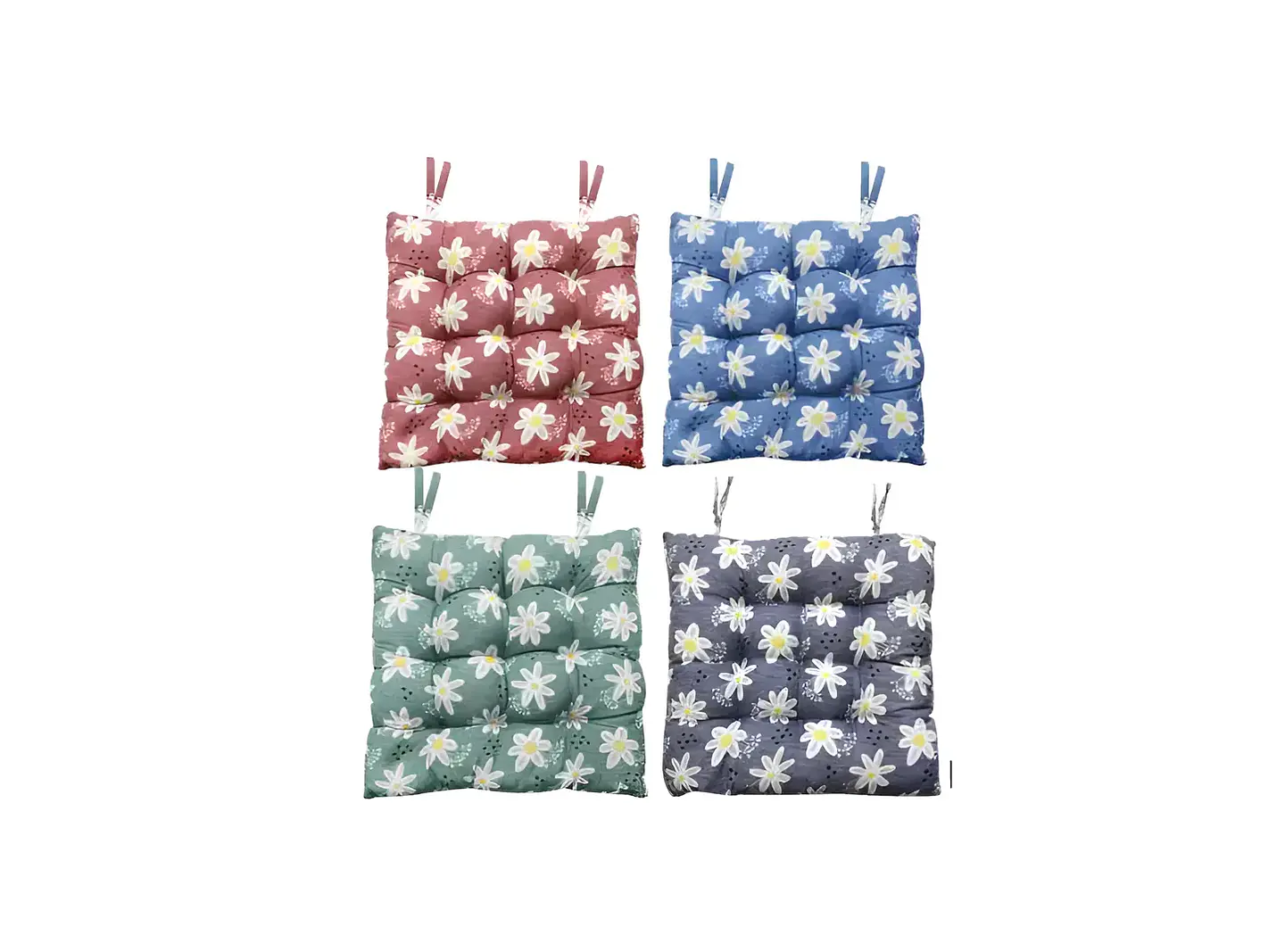 Cojín acolchado para silla 40x40cm estampado con amarras 5