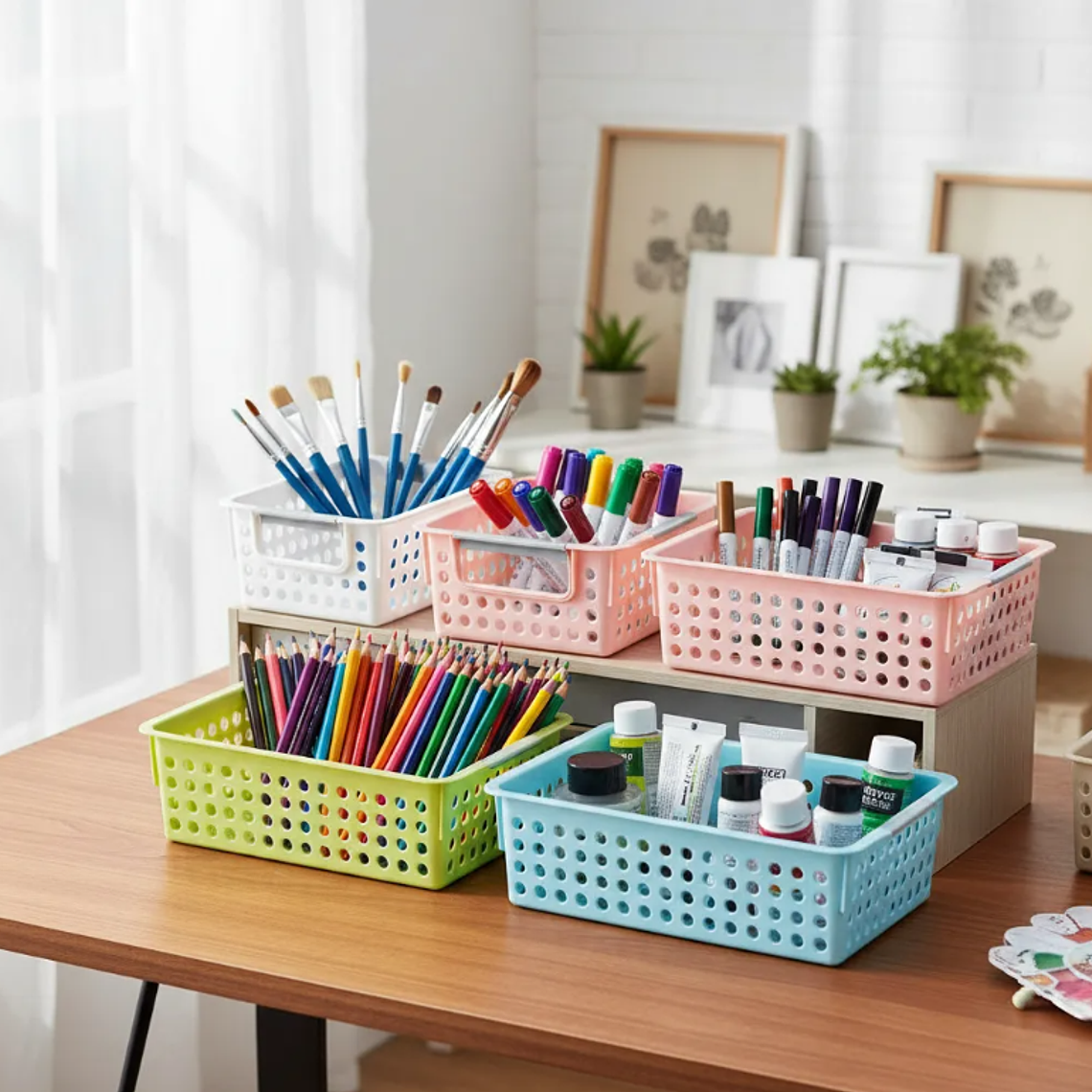 Canasto Organizador Plástico Multiuso 35x26x8.7cm 1