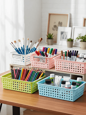 Canasto Organizador Plástico Multiuso 35x26x8.7cm