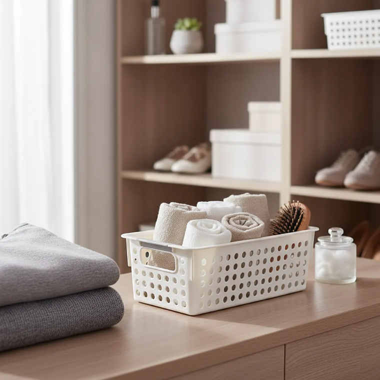 Canasto Organizador Plástico Multiuso 35x26x8.7cm 7